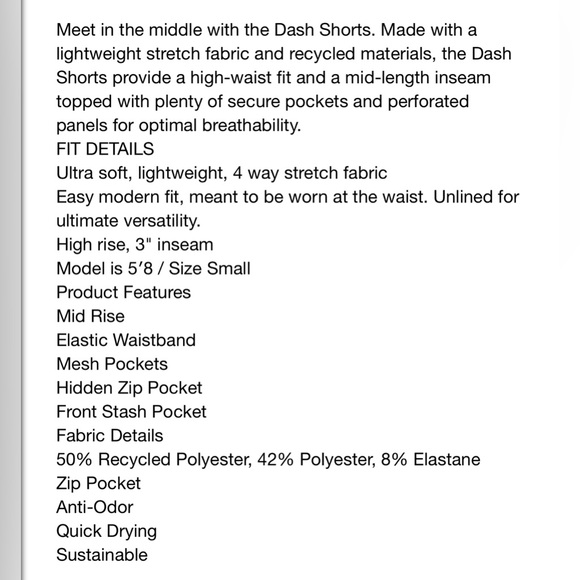 NWT Vuori Dash Short in Sold Out Desert Rose L - Picture 7 of 8